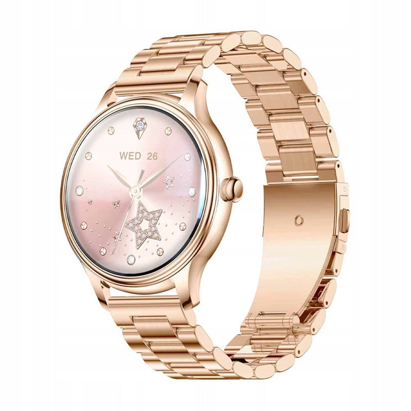 COLMI L28 Smartwatch Watch Gold + Gold Strap Steel Bluetooth Calls