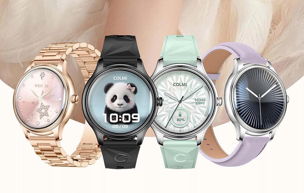 COLMI L28 Smartwatch Watch Silver-Green + Silver Steel Strap Manufacturer code L28 Silver-green