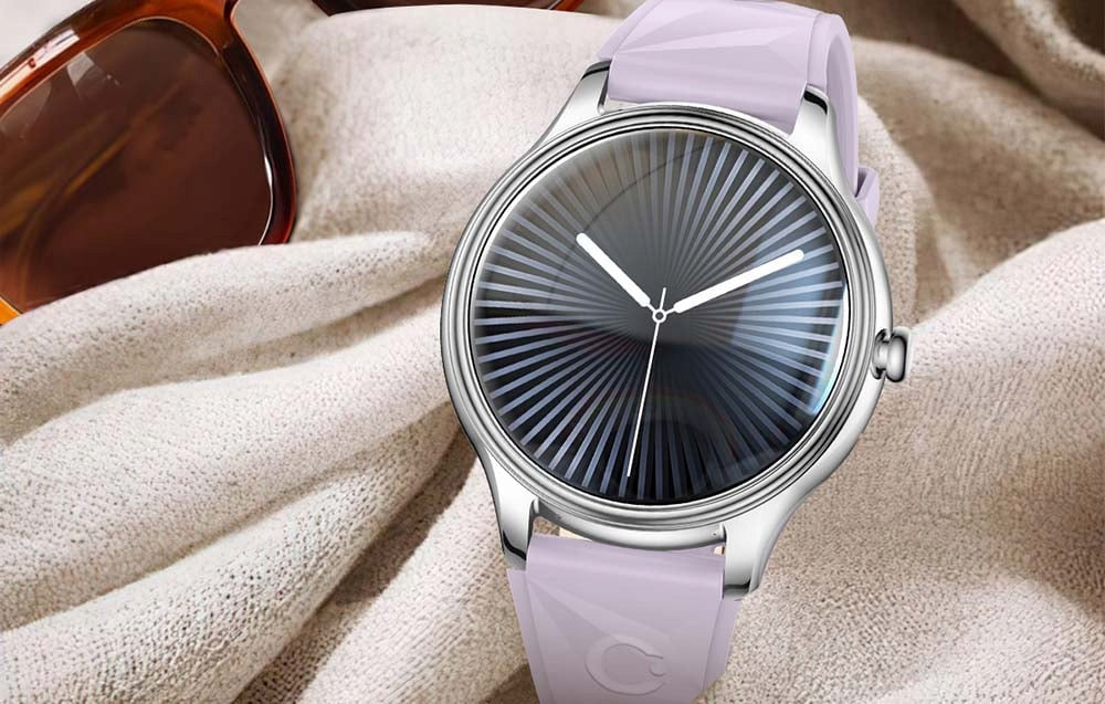 COLMI L28 Smartwatch Watch Silver-Violet + Silver Steel Strap Packaging status original