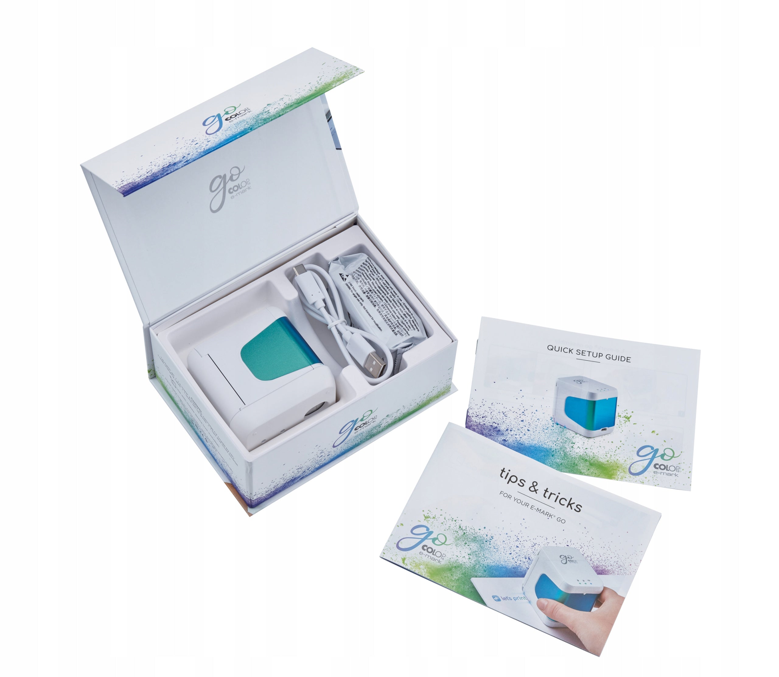 COLOP e-mark go printer mobile printing marking device + CASE Printing technology inkjet (color)
