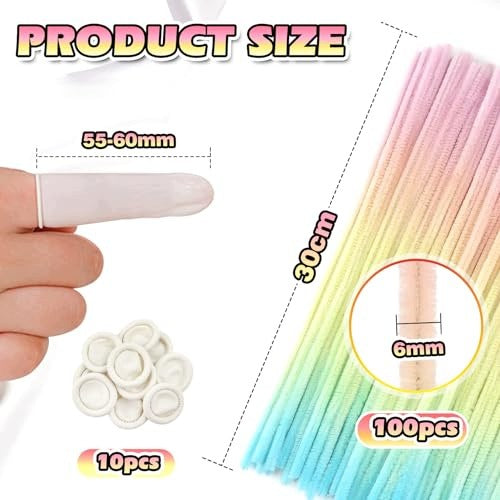 COLOR CHENILLE WIRE FOR DIY CRAFTS SET OF 100 PIECES Manufacturer code SWC5908151396957