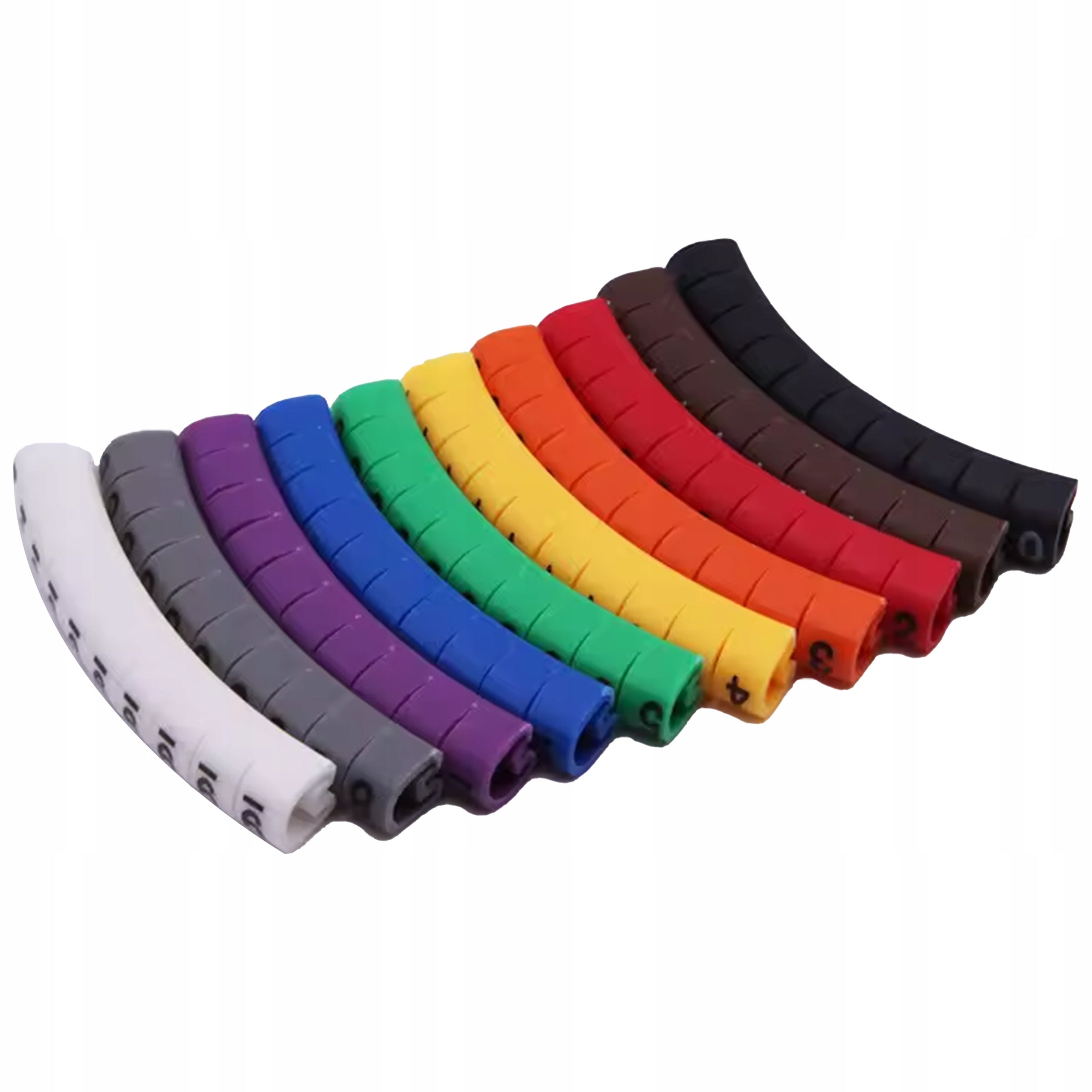 COLORED CABLE WIRE MARKER 0-9 - SET OF 100PCS Brand 4Makers