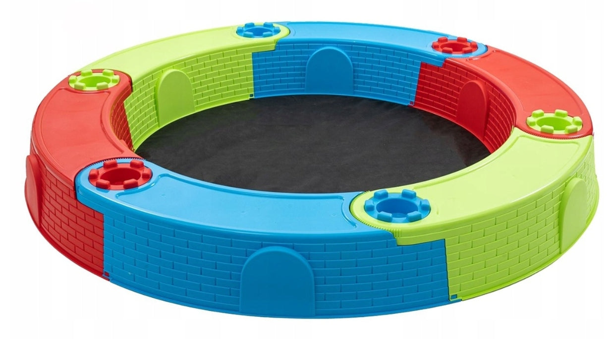 COLORFUL FOLDING SANDBOX WITH SAND MAT 170CM LARGE Kind plastic