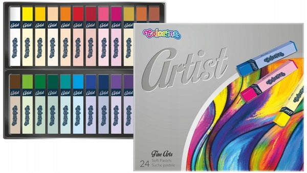 Trockene Pastellkreiden, 24 Farben, Colorino Artist 