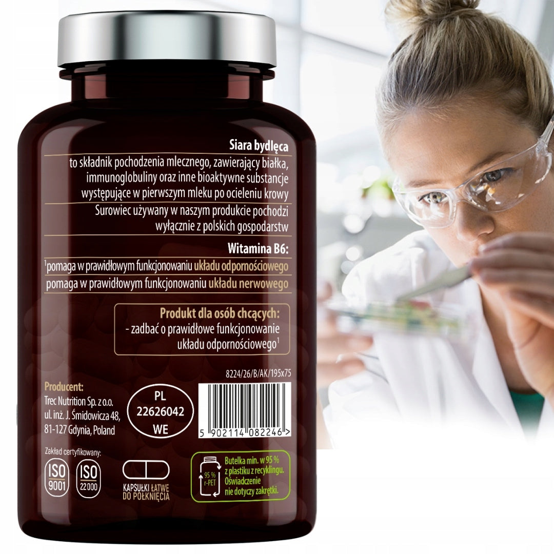 COLOSTRUM Bovine IgG 500 mg 40% 90 Kaps Colostrum from Poland for Resistance Packaging status original