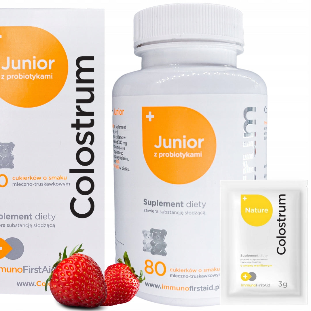 COLOSTRUM JUNIOR for Children PROBIOTYK candy 80 pcs. Colostrum Polska Manufacturer code COL80