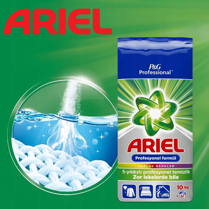 COLOUR WASHING POWDER ARIEL AQUA POWDER PROFESSIONAL STRONG FORMULA 10 KG EAN (GTIN) 5410076737802