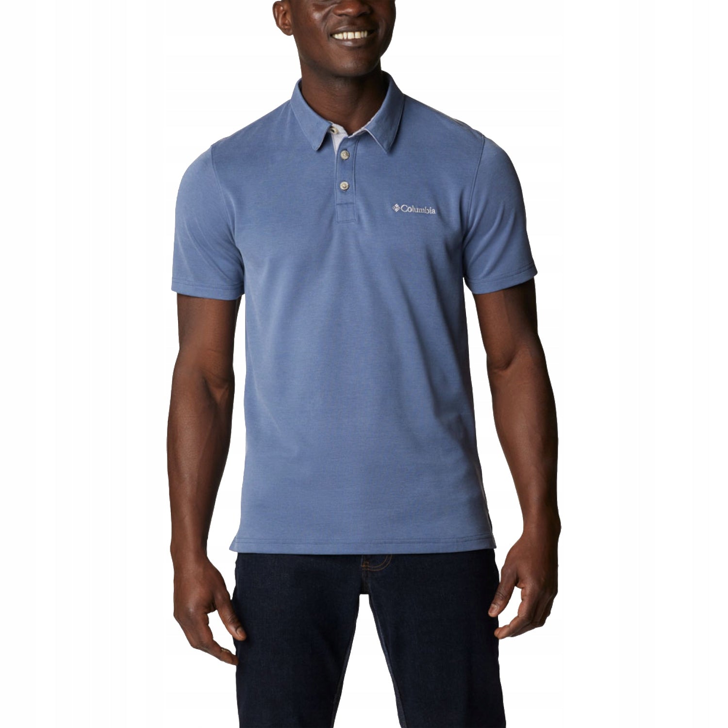 Poloshirt für Herren Columbia, blau 