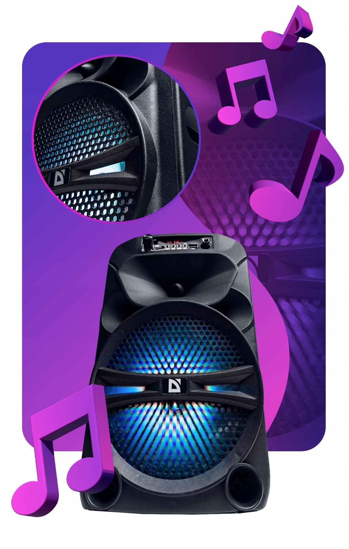 COLUMN 1000W WIRELESS SPEAKER BOOMBOX MOBILE SOUND SYSTEM Packaging status original