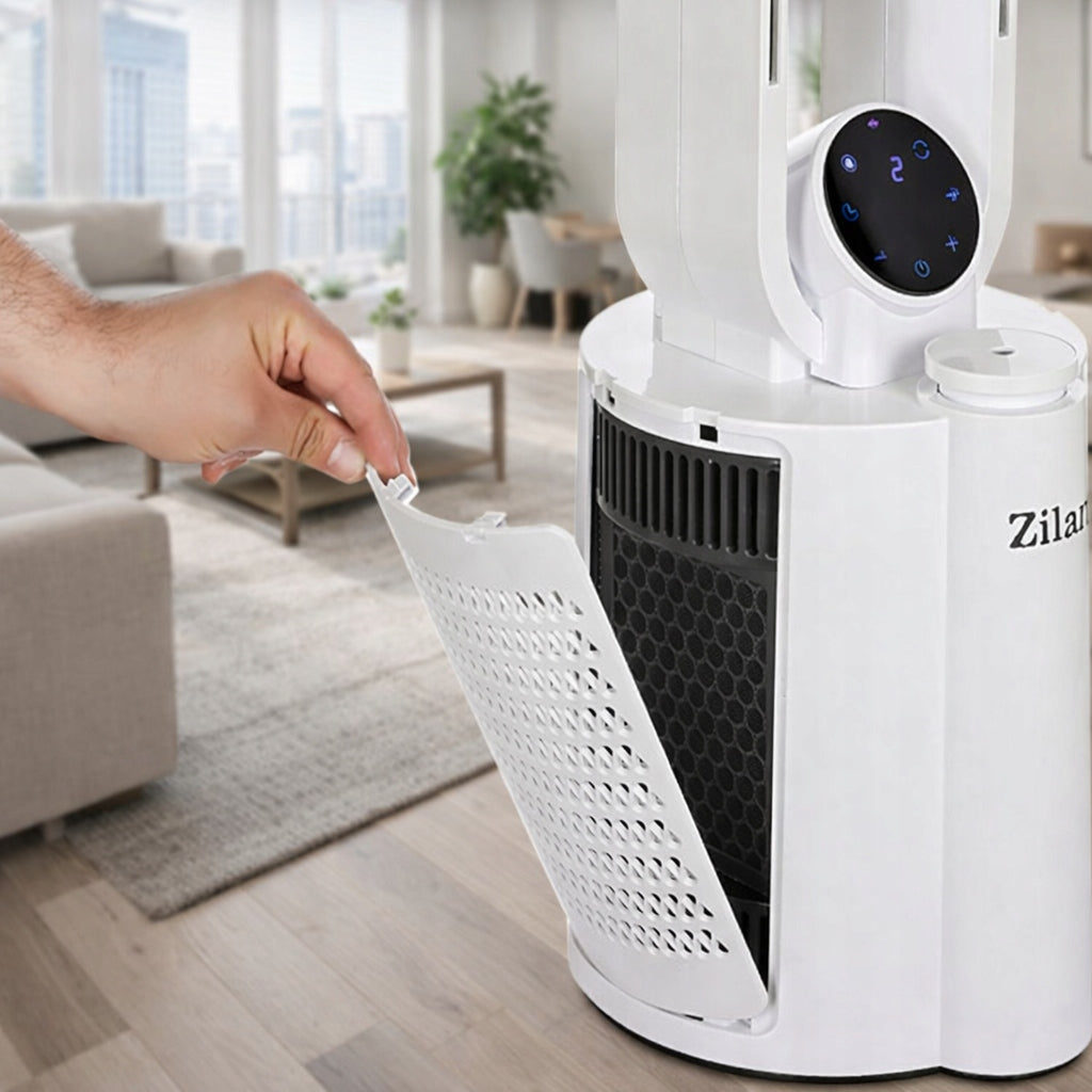 COLUMN FAN BLADELESS HUMIDIFICATION AROMA UV REMOTE CONTROL QUIET 40dB Model BEZŁOPATKOWY BLADELESS
