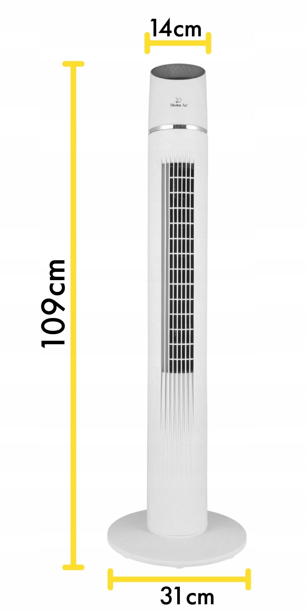 COLUMN FAN Floor Standing Fan High TOWER FAN XL White Fan type column