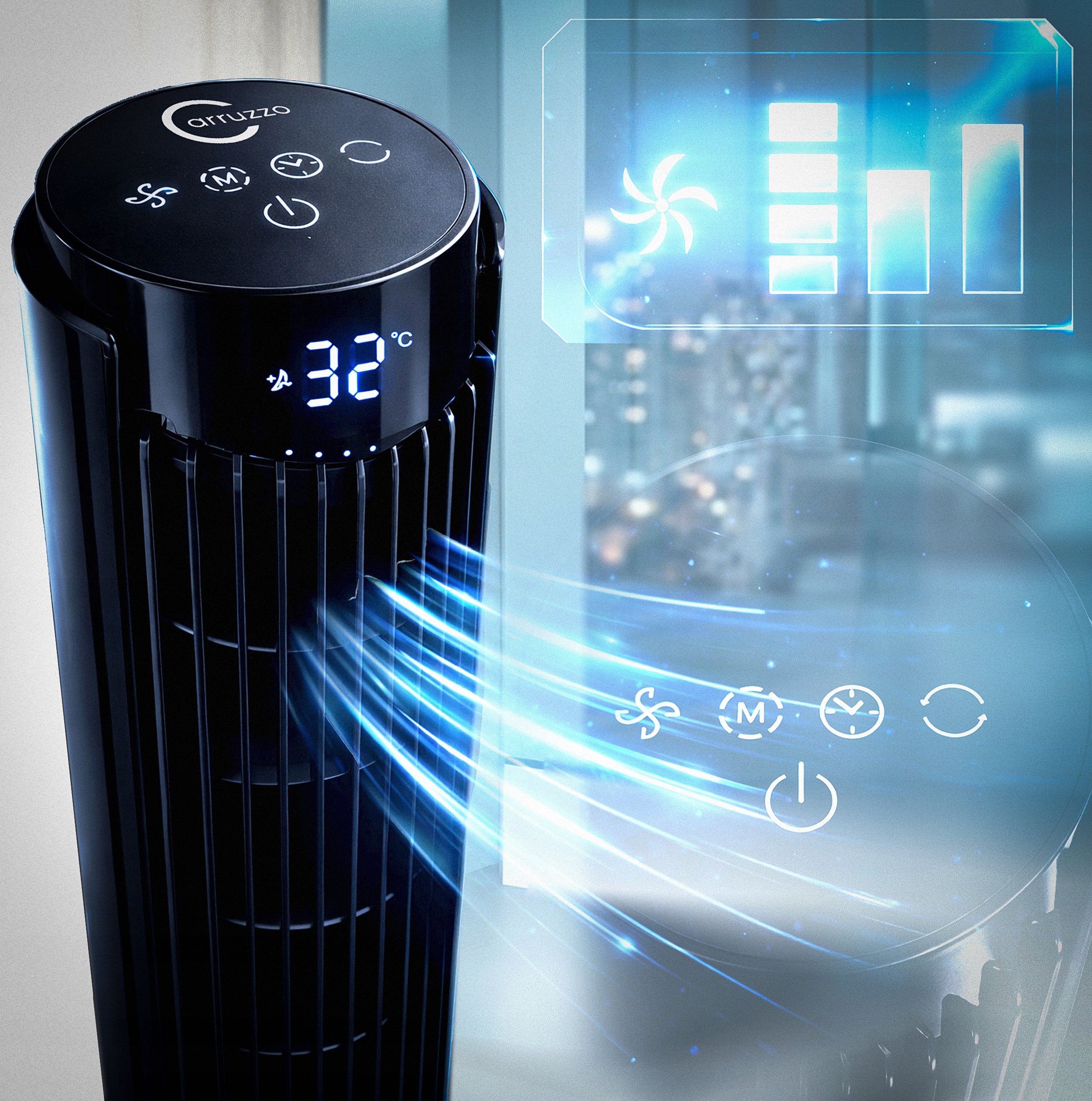 COLUMN FAN IONIZATION RANGE XXL QUIET Floor Windmill Standing Manufacturer code Wentylator kolumnowy duży XXL WK4