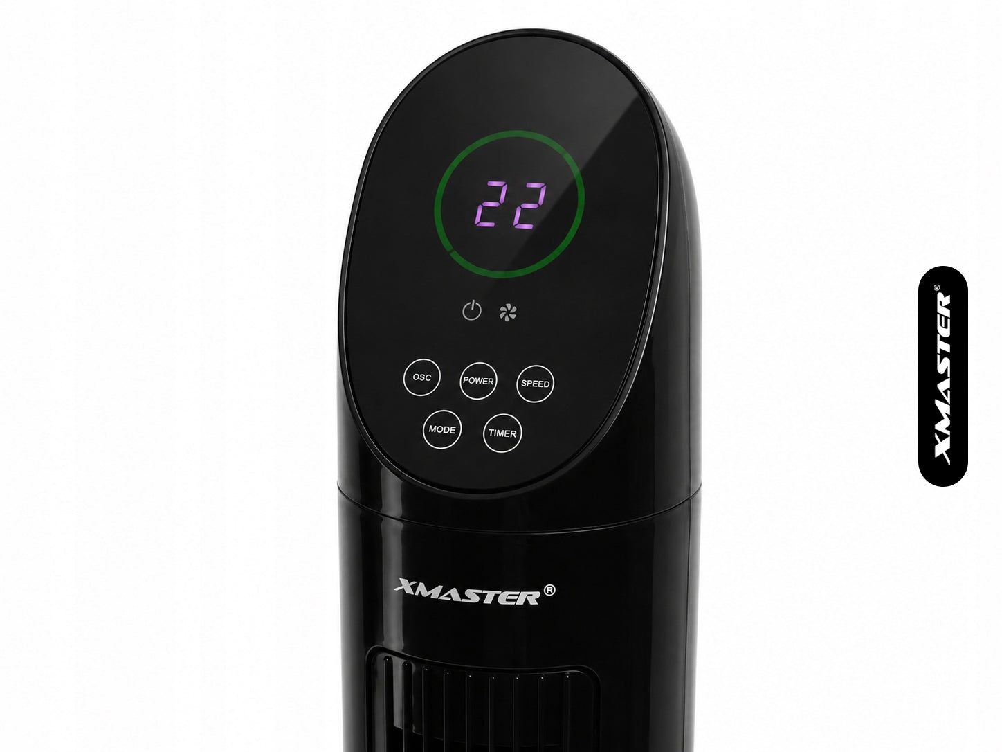 COLUMN FAN SILENT FAN STANDING ADJUSTABLE OSCILLATION REMOTE CONTROL 88CM Model Regulowany, stojący wiatrak ekran dotykowy
