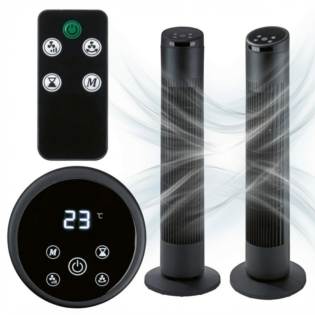 COLUMN FAN STANDING FLOOR FAN ADJUSTABLE QUIET AND POWERFUL 50W