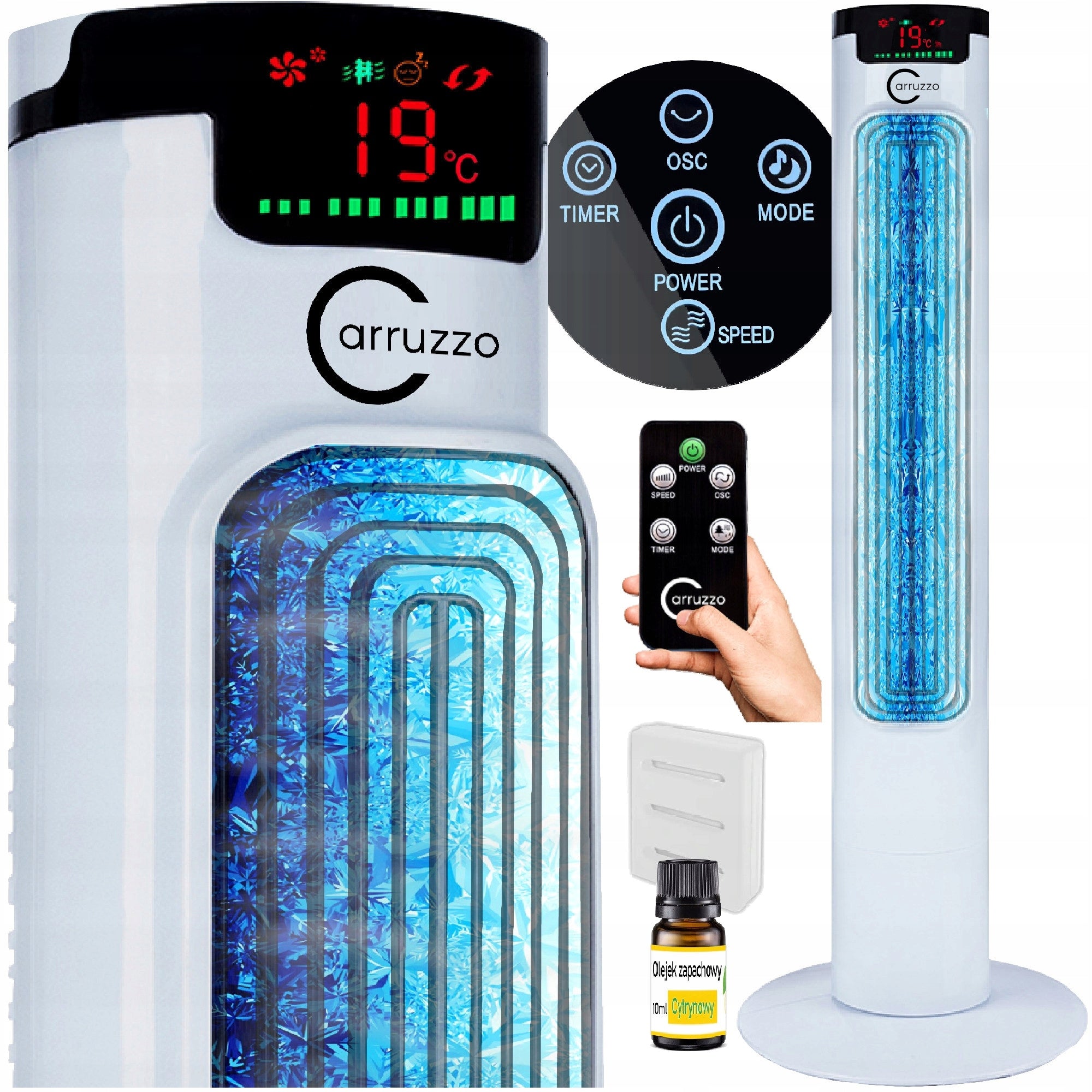 COLUMN FAN fan QUIET STRONG STANDING LCD + REMOTE CONTROL AROMATHERAPY