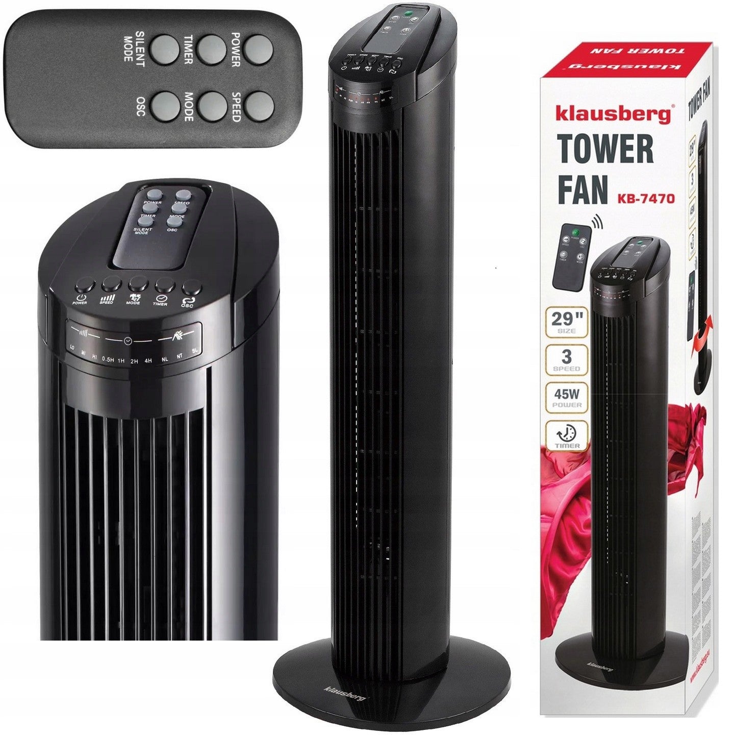 COLUMN Fan Remote Control Standing LARGE Office Room Windmill with Remote Control