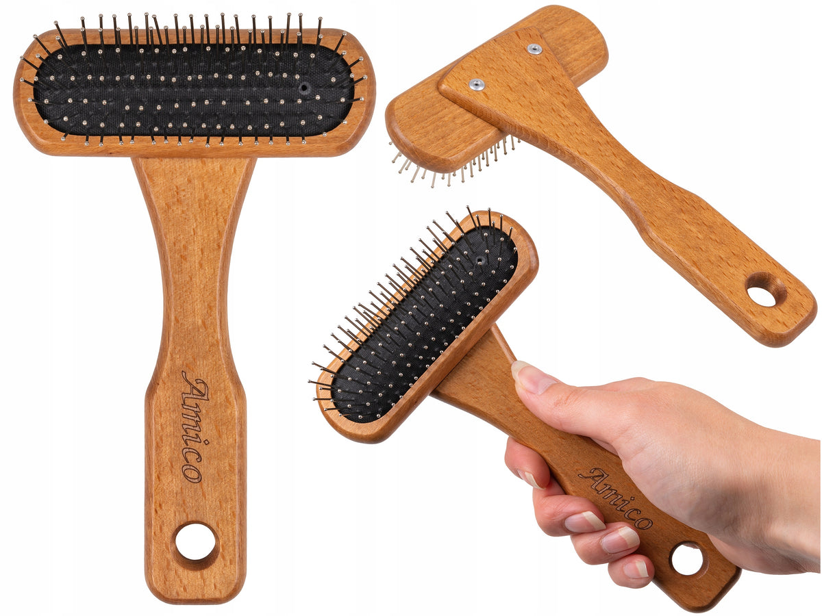 COMB CAT DOG BRUSH SMALL WOODEN