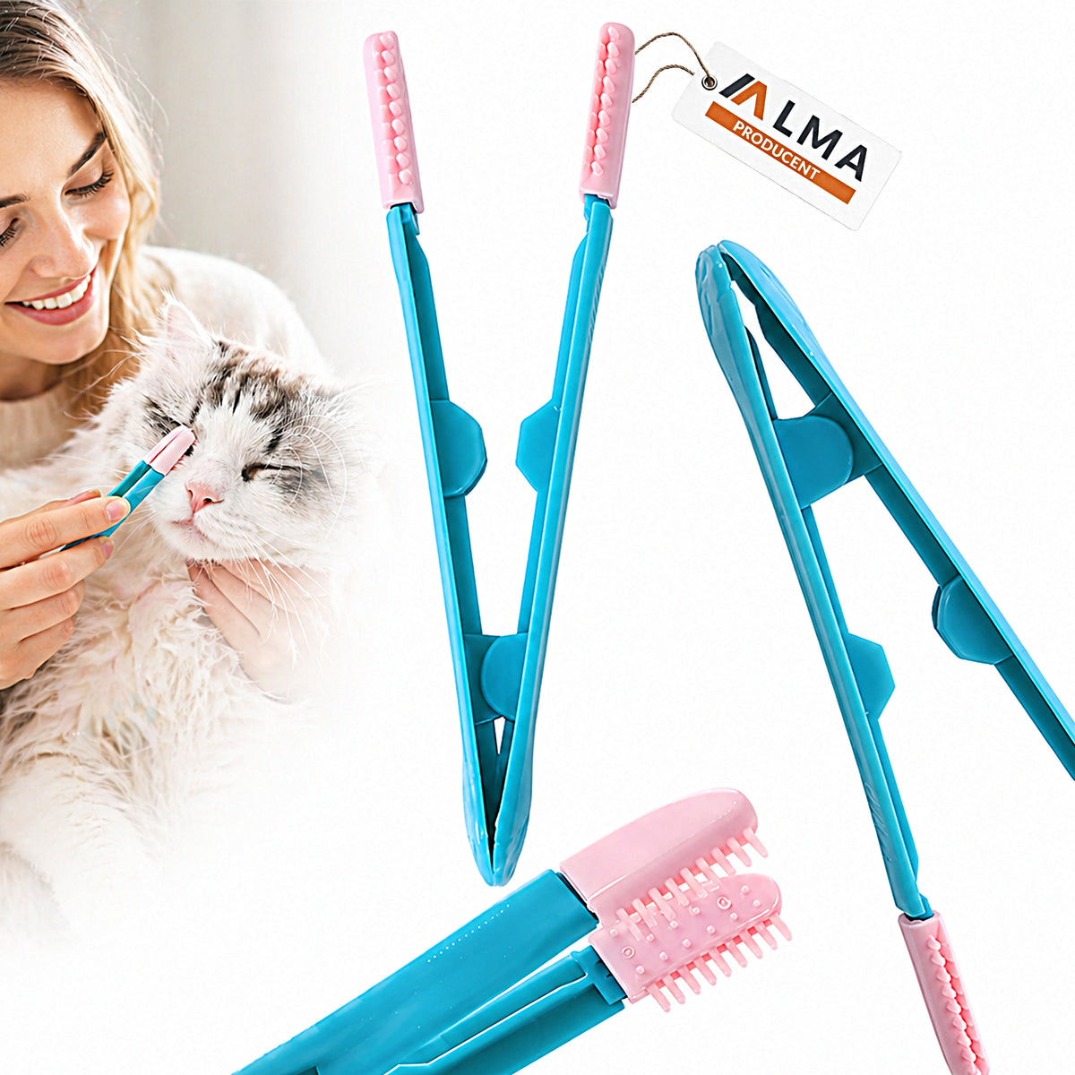 COMB FOR ANIMAL CARE AROUND THE EYES WITH ROPEK AND TEARS FOR CAT DOG