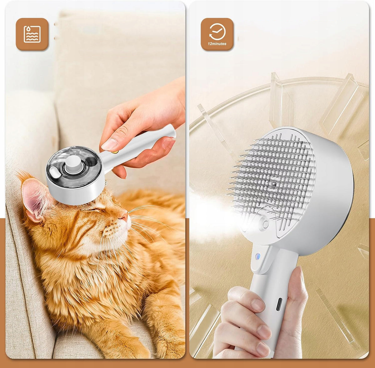 COMB FOR CATS STEAM BRUSH FOR CAT MASSAGE Brand no brand