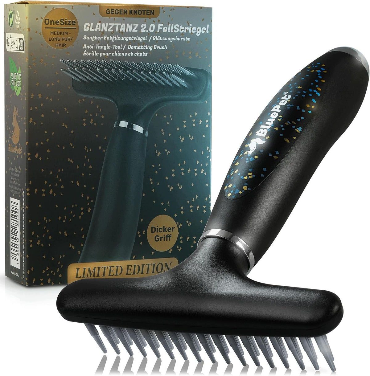 COMB FOR COMBING THE HAIR OF LONG-HAIRED CATS DOUBLE-BREASTED