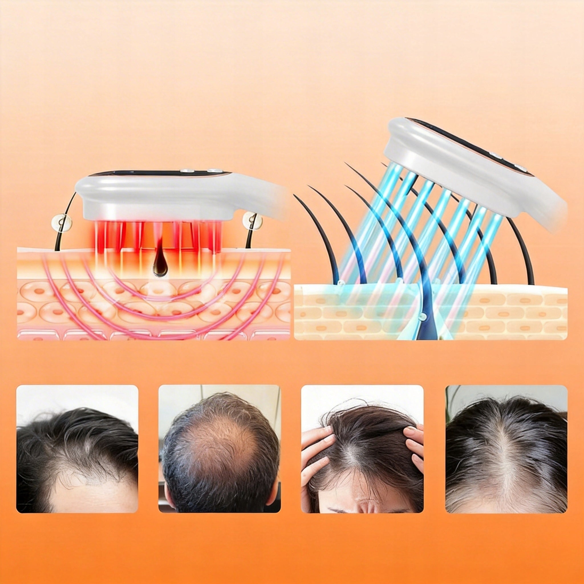 COMB SUPPORTING HAIR GROWTH ELECTRIC SCALP RUB APPLICATOR Product weight with unit packaging 0.29 kg