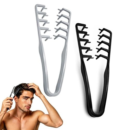 COMB TEXTURED ABS FOR HAIR WIDE TEETH ERGONOMIC 2 PCS Brand no brand