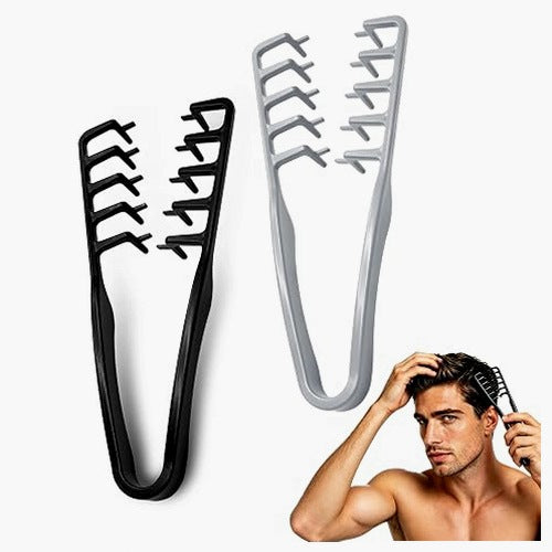 COMB TEXTURED ABS FOR HAIR WIDE TEETH ERGONOMIC 2 PCS