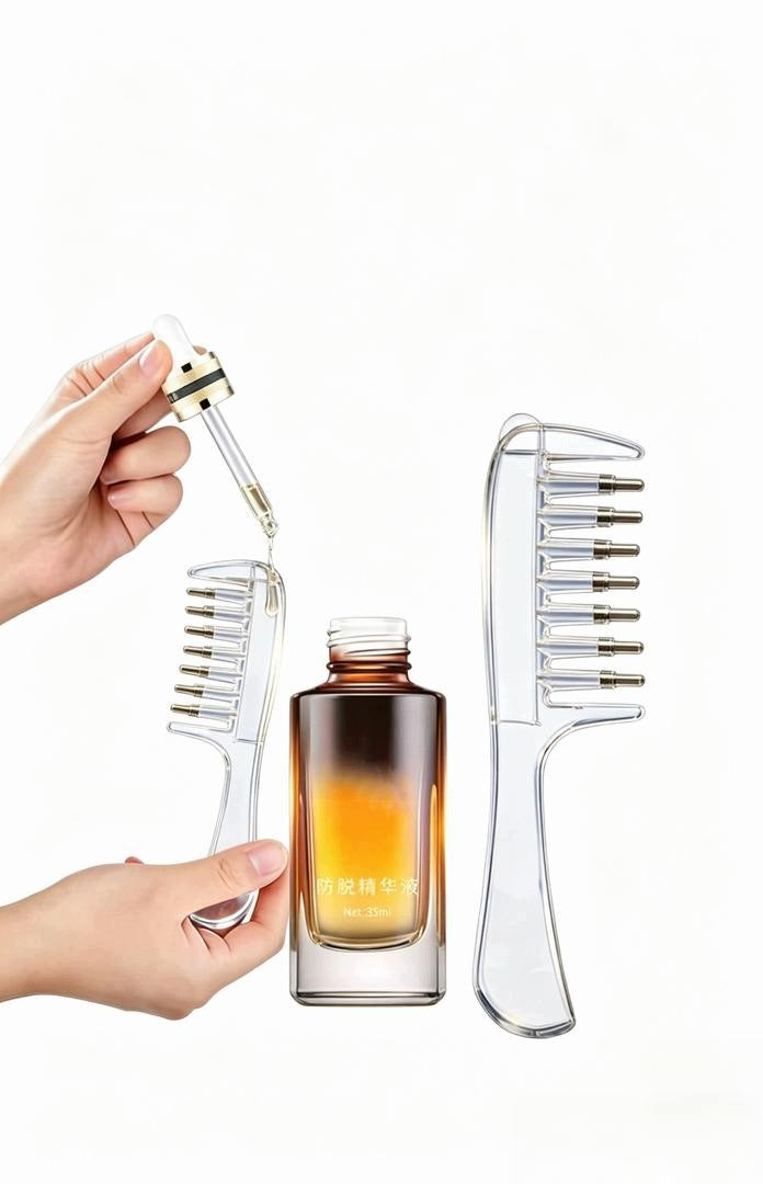 COMB WITH APPLICATOR FOR SCALP RUBS EASY APPLICATION