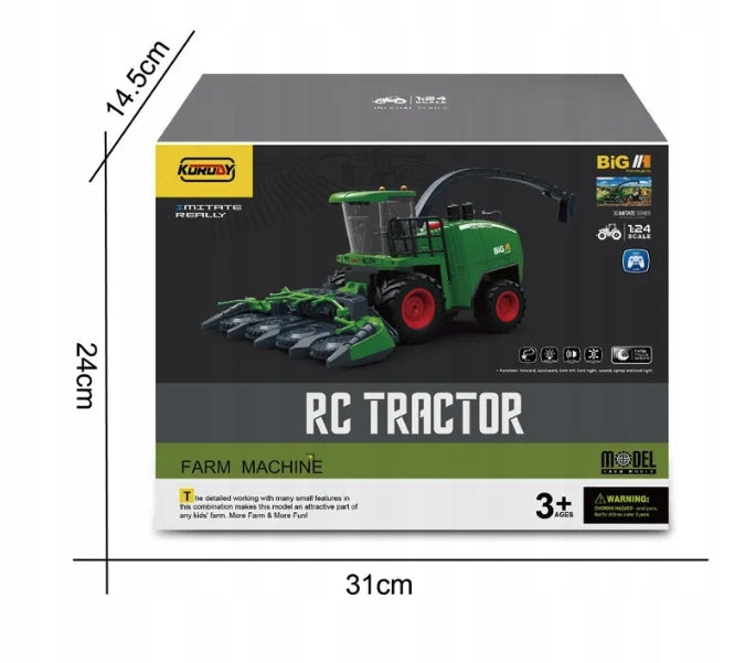 COMBINE HARVESTER REMOTE CONTROLLED 2IN1 SOUND LIGHT SMOKE PILOT RC Manufacturer code CSJ55269 (3602)