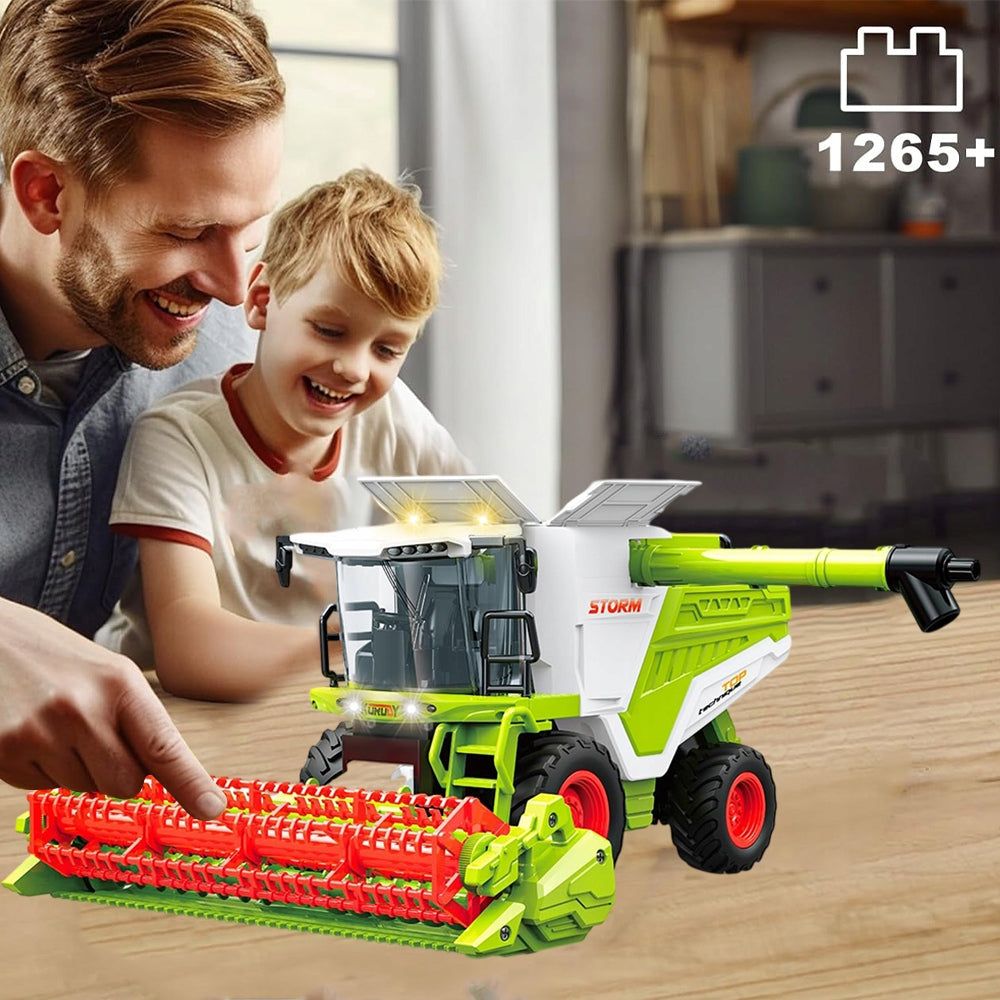 COMBINE HARVESTER REMOTE CONTROLLED LARGE RC SMOKE LIGHT SOUND REMOTE CONTROL GIFT TOYS Packaging status original