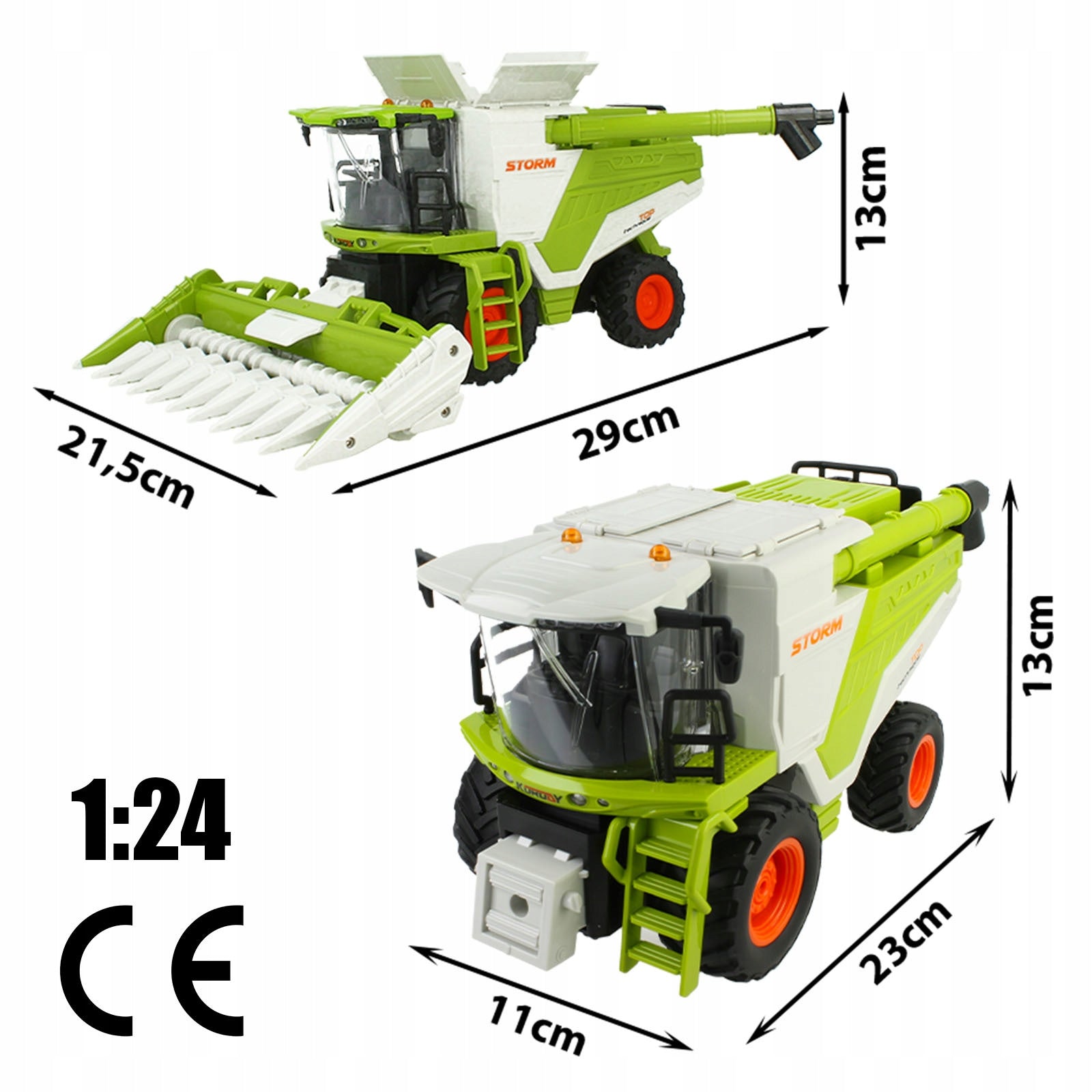 COMBINE HARVESTER REMOTE CONTROLLED REMOTE CONTROL SMOKE GENERATOR + LIGHTS CEREAL CONTAINER Manufacturer code Z1182