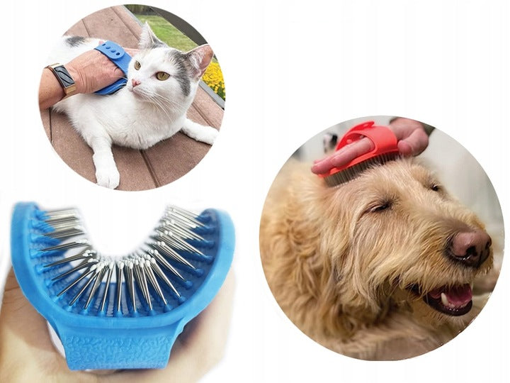 COMBING BRUSH + CAT DOG WASH BRUSH 2 PIECES Manufacturer code szczotki x2