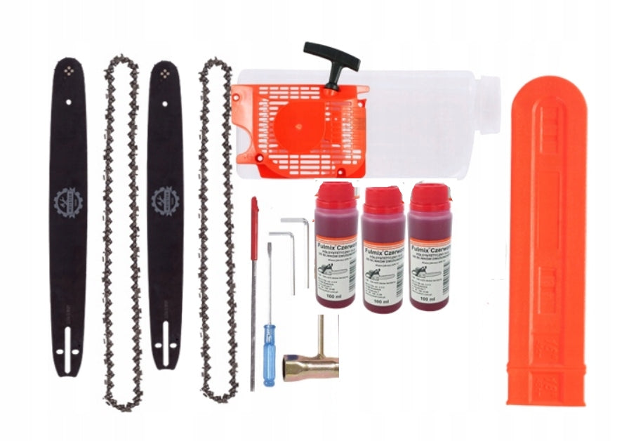 COMBUSTION CHAINSAW 5 KM 52CC+3xOIL WOODCUTTER Power supply combustion