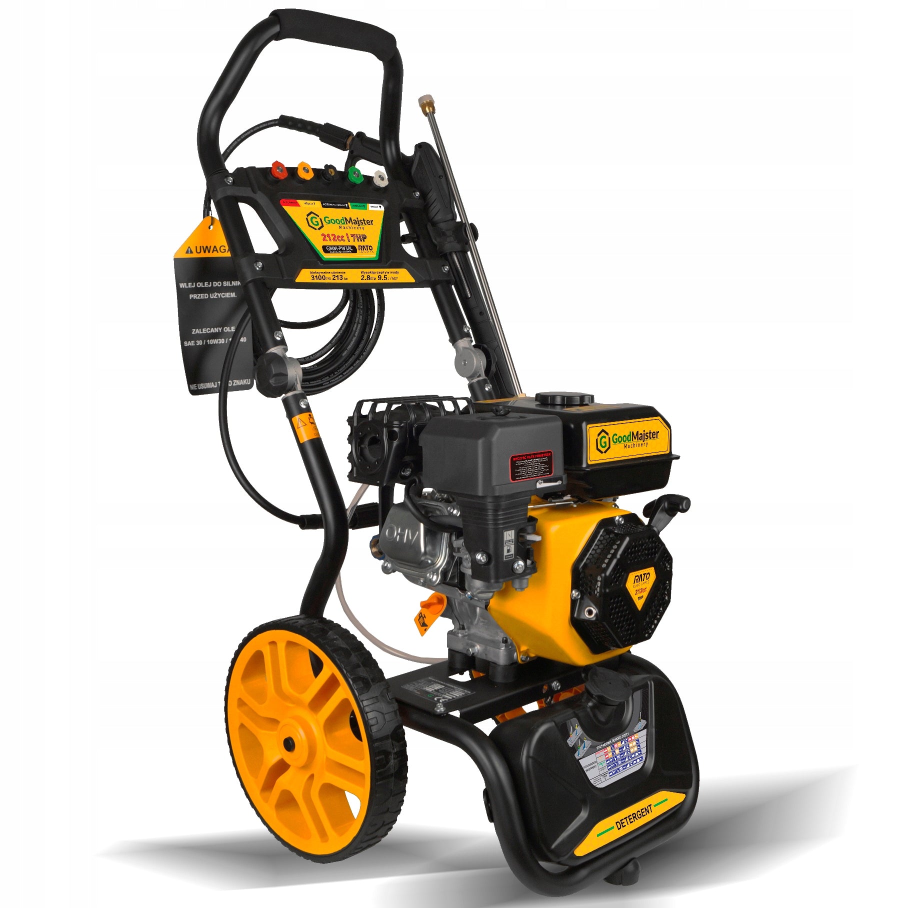 COMBUSTION PRESSURE WASHER 213bar BRASS PUMP 212cc GMM-PW38L + OIL Packaging status original
