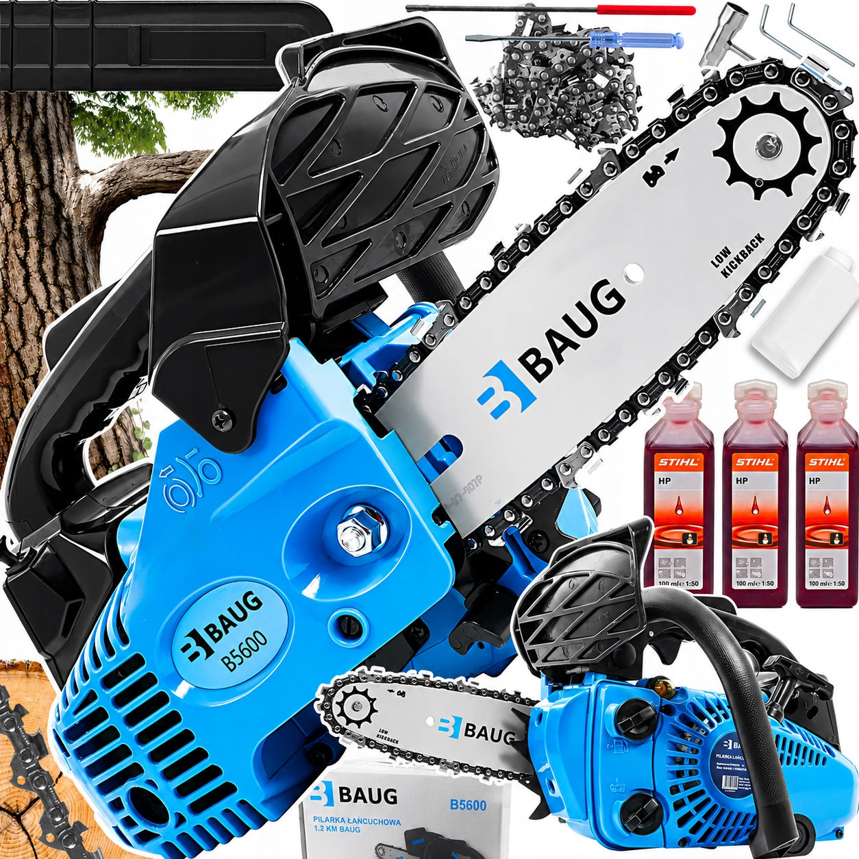 COMBUSTION SAW BRANCH CUTTING CHAINSAW SET STRONG!