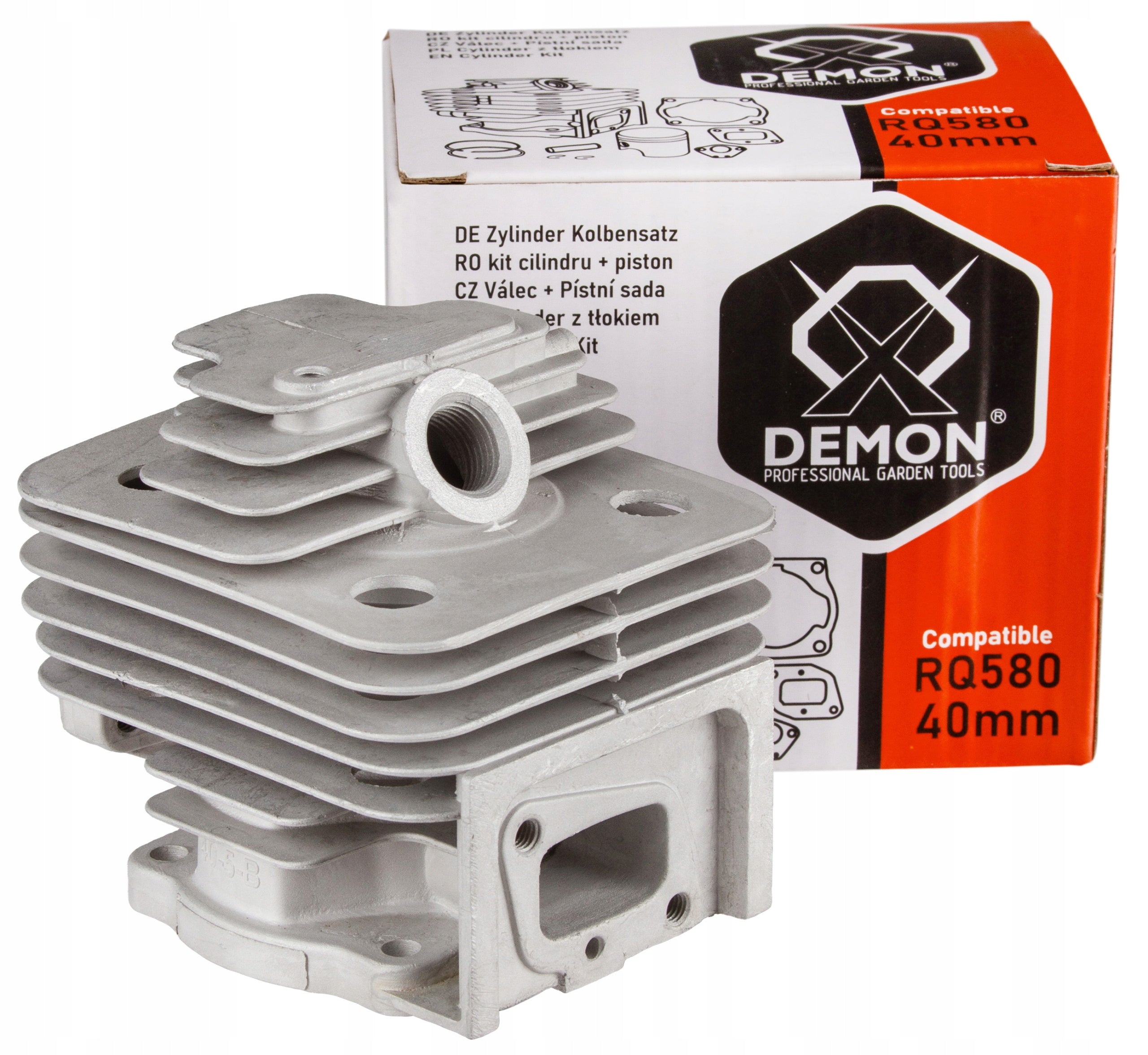 COMBUSTION SCYTHE CYLINDER 40MM PISTON GASKET SET BEARING ORIGINAL DEMON Type top hat