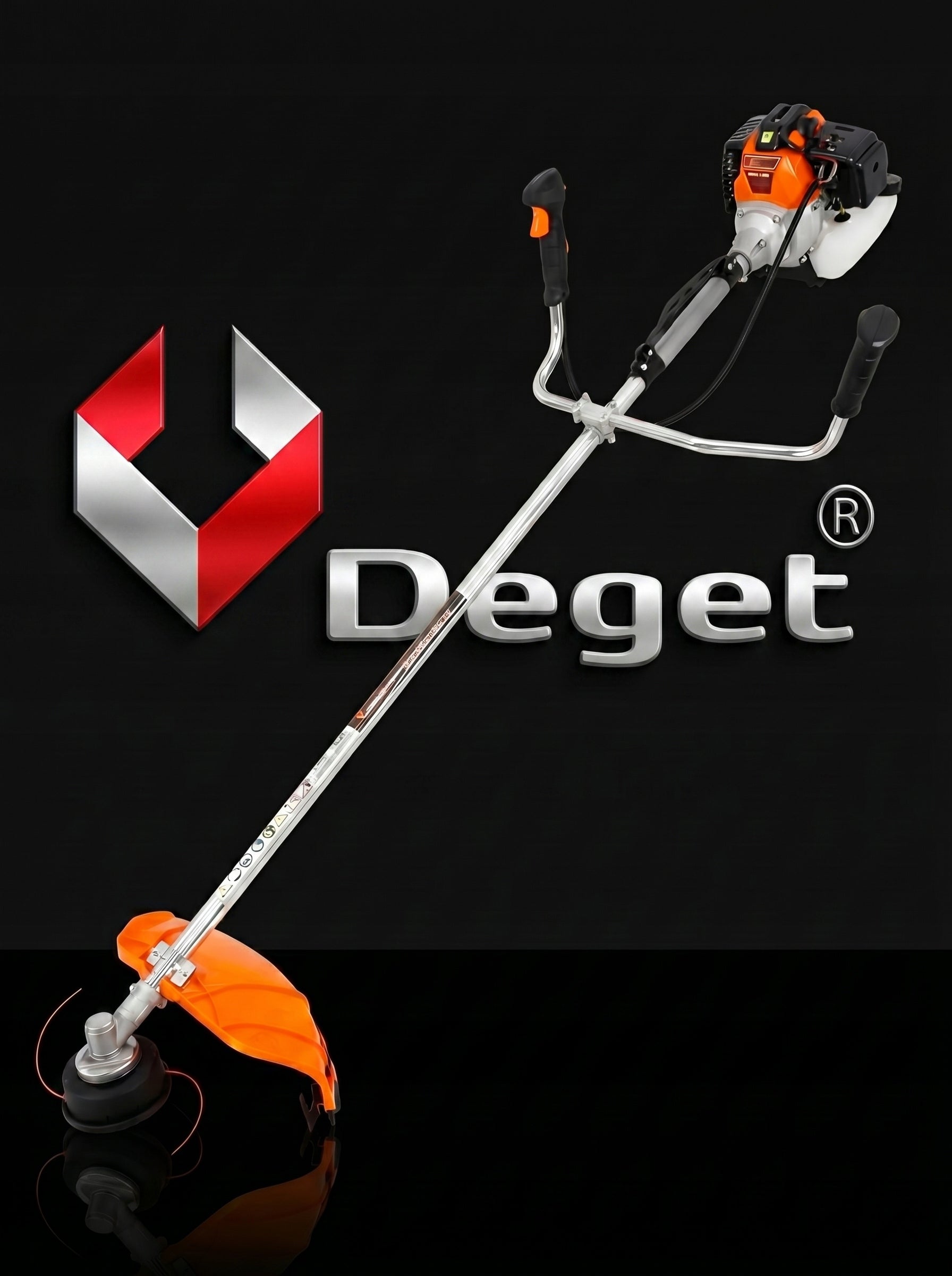 COMBUSTION SCYTHE DEGET DG580 BRUSH CUTTER + 3x OIL + TRIDENT DISC Manufacturer code V90024