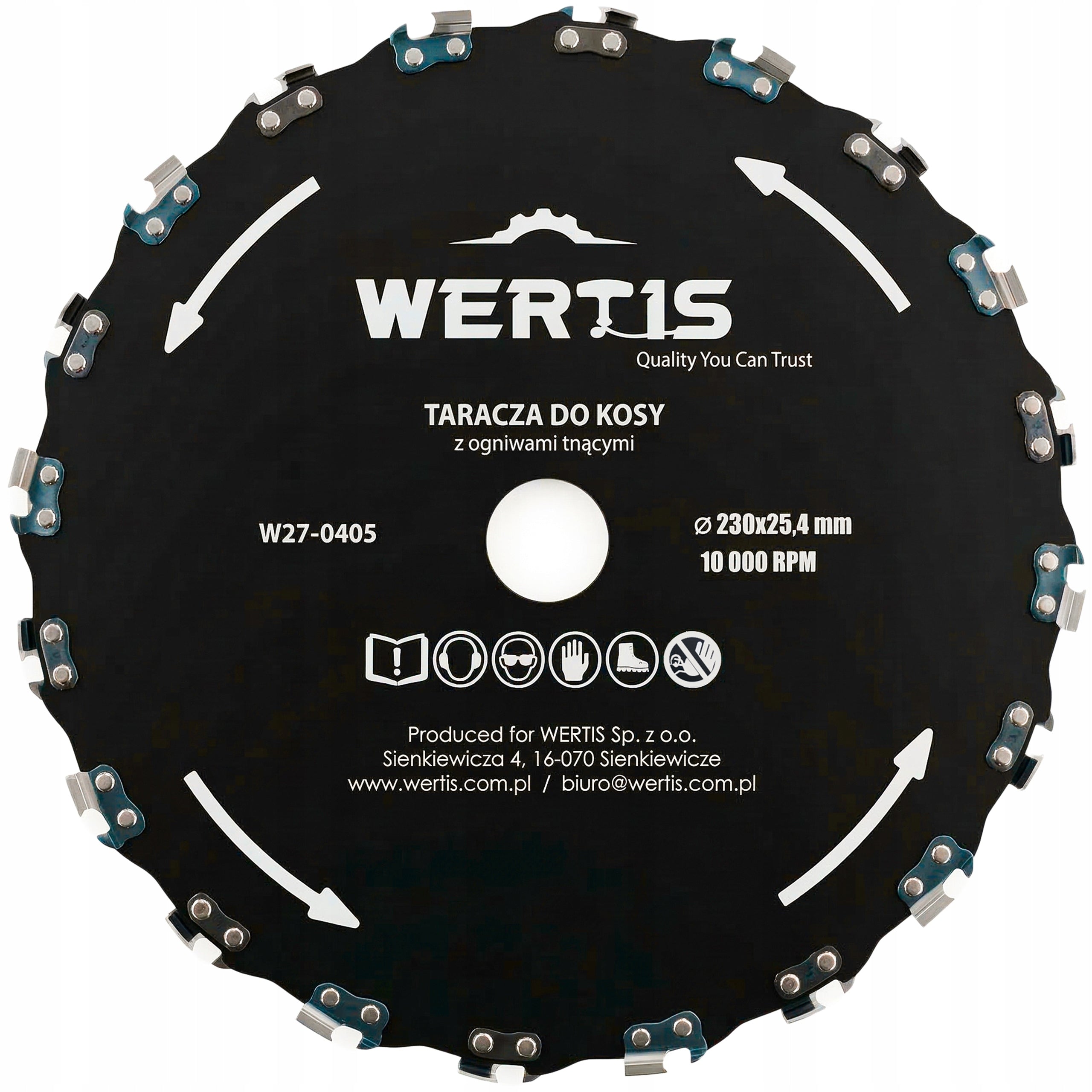 COMBUSTION SCYTHE DISC NAC DEMON 230mm CHAIN KNIFE FOR BRUSH BUSHES Manufacturer code W27-0405