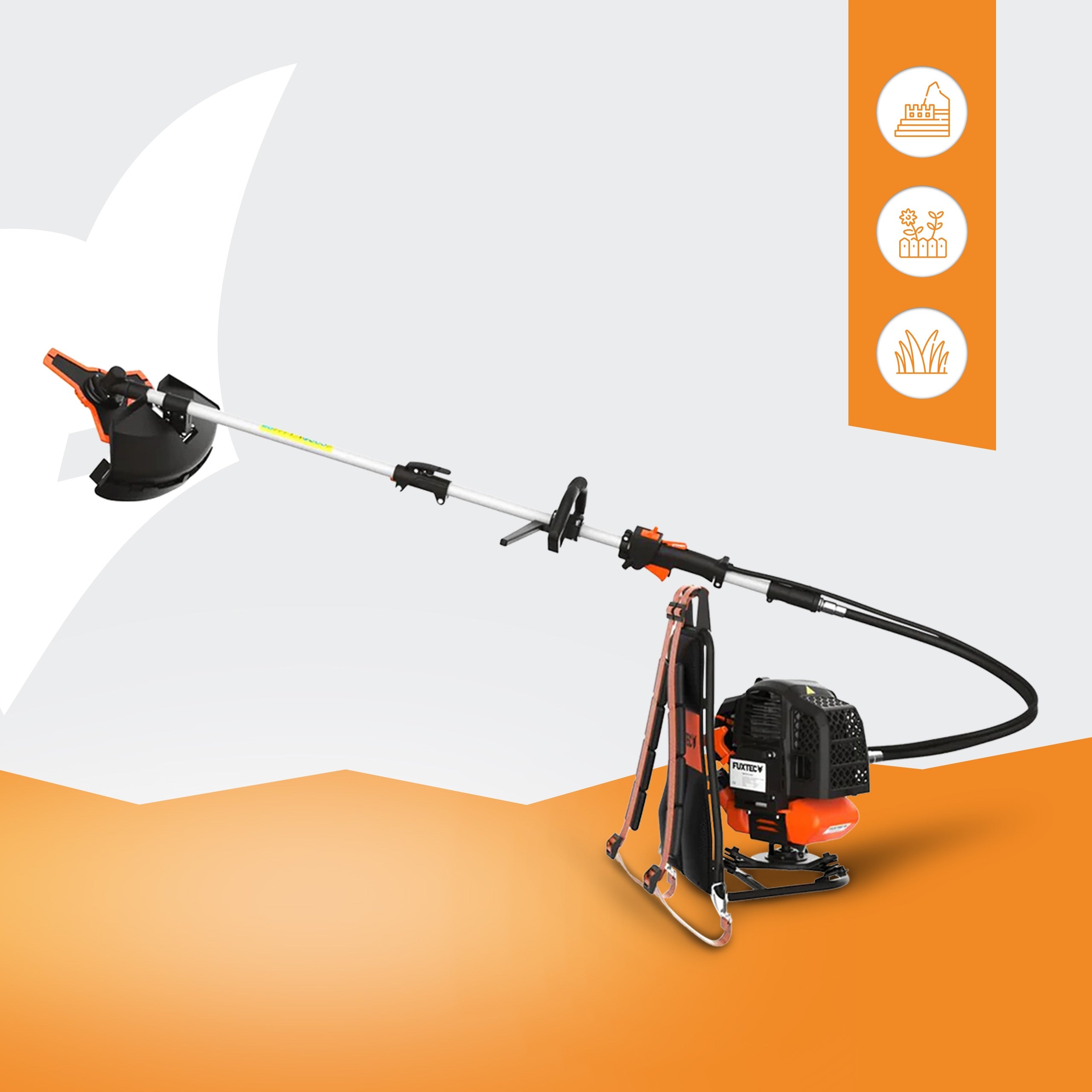 COMBUSTION SCYTHE FUXTEC 3KM TRIMMER MOWER STRONG FOR GRASS Engine power 13500 W
