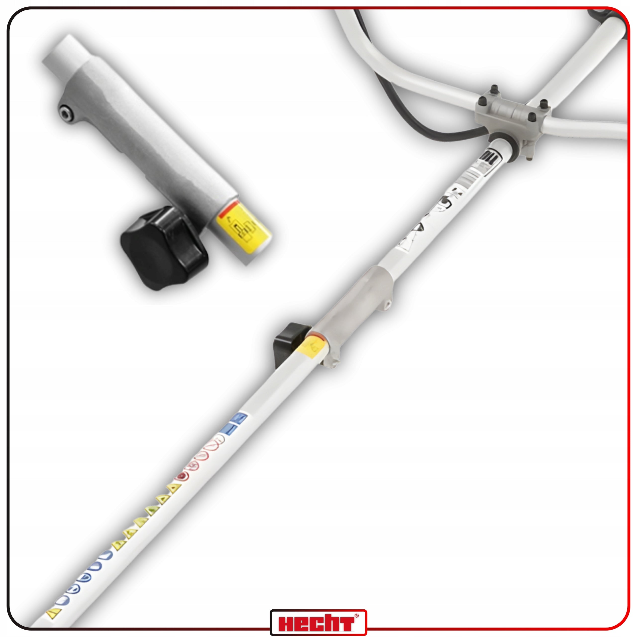 COMBUSTION SCYTHE HECHT 152BTS 52 cm³ 2 KM HARNESS HEAD x2 DISC OIL LINE Tool weight 7.9 kg