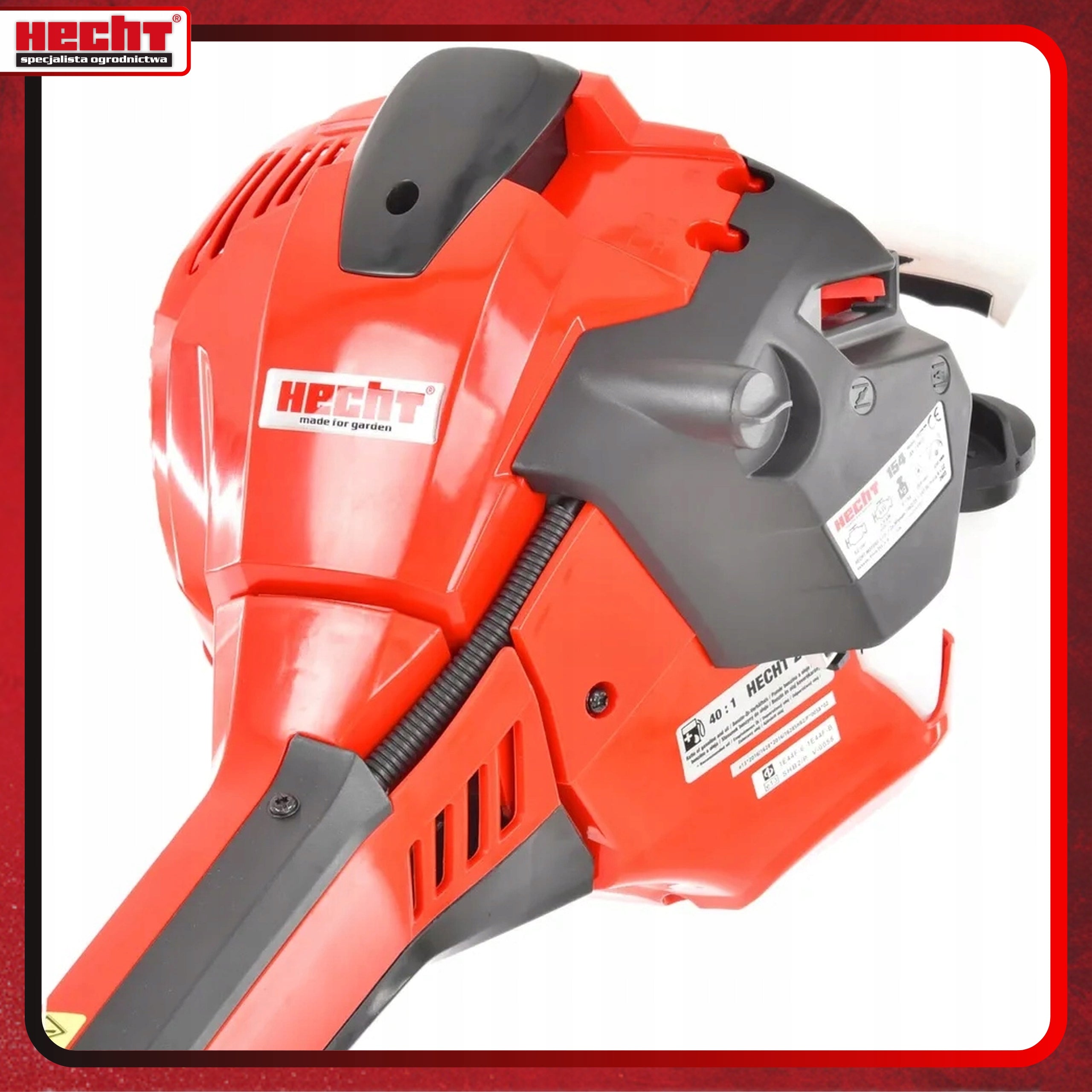 COMBUSTION SCYTHE HECHT154 LINE HEAD, METAL BLADE AUT.SUCTION POWER 2KM Power supply combustion