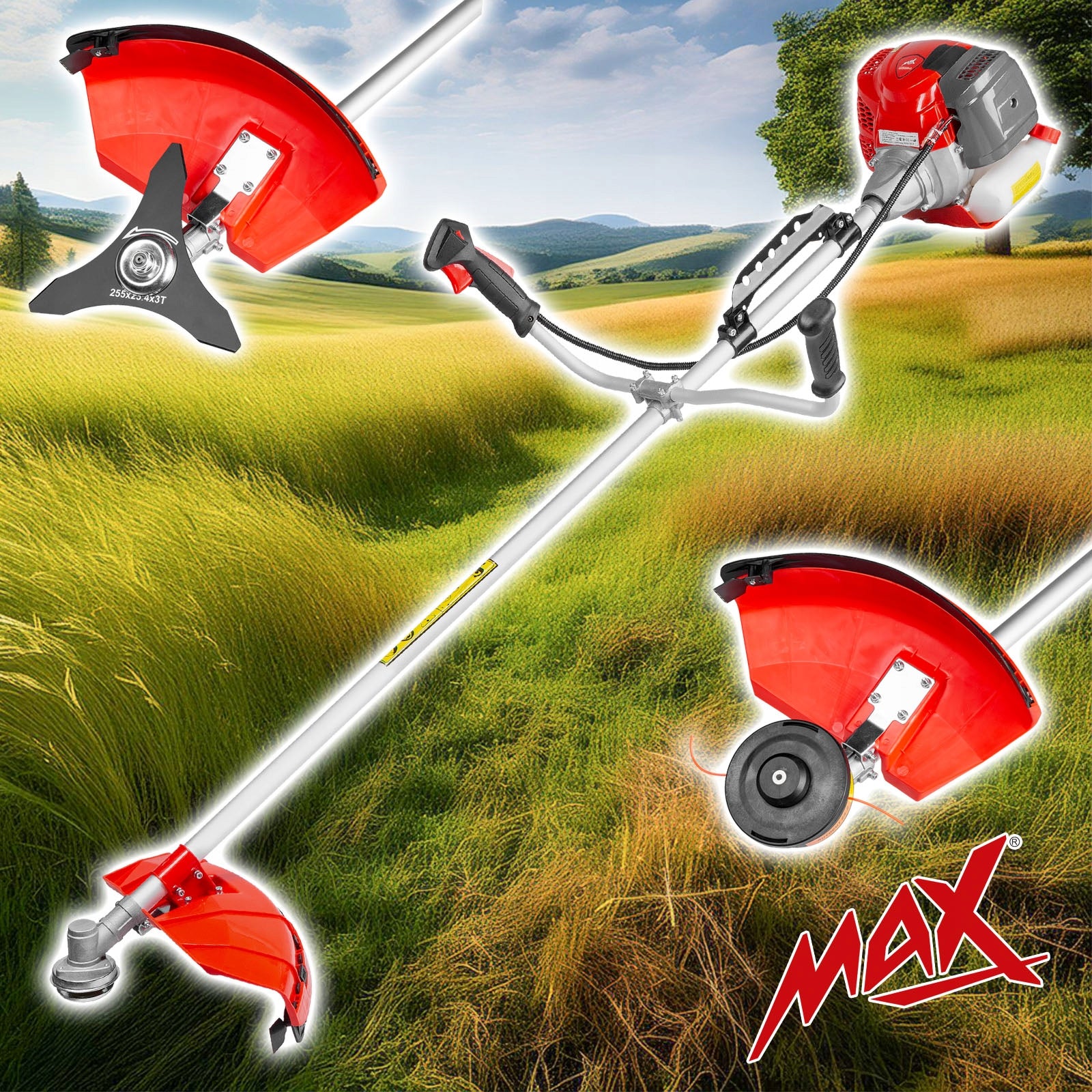 COMBUSTION SCYTHE TRIMMER LAWN MOWER 2X FISHING LINE ACCESSORIES Brand MAX