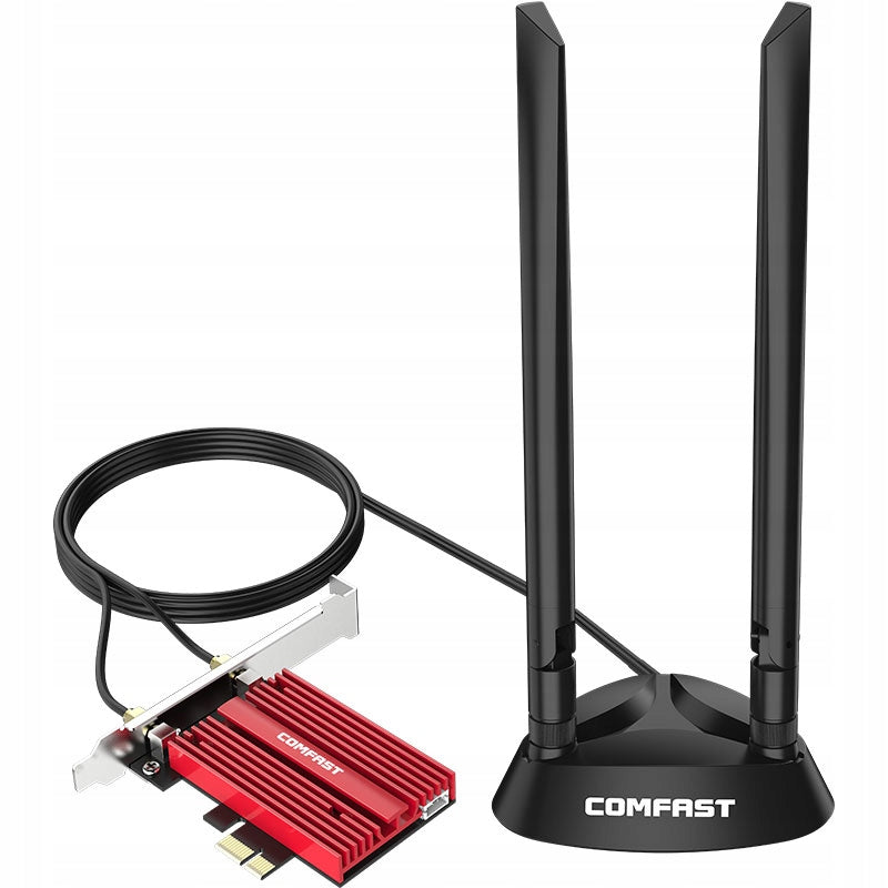 COMFAST CF-AX210 PLUS, WiFi6 5400Mbps Bluetooth 5.3 Card, PCI-E Adapter