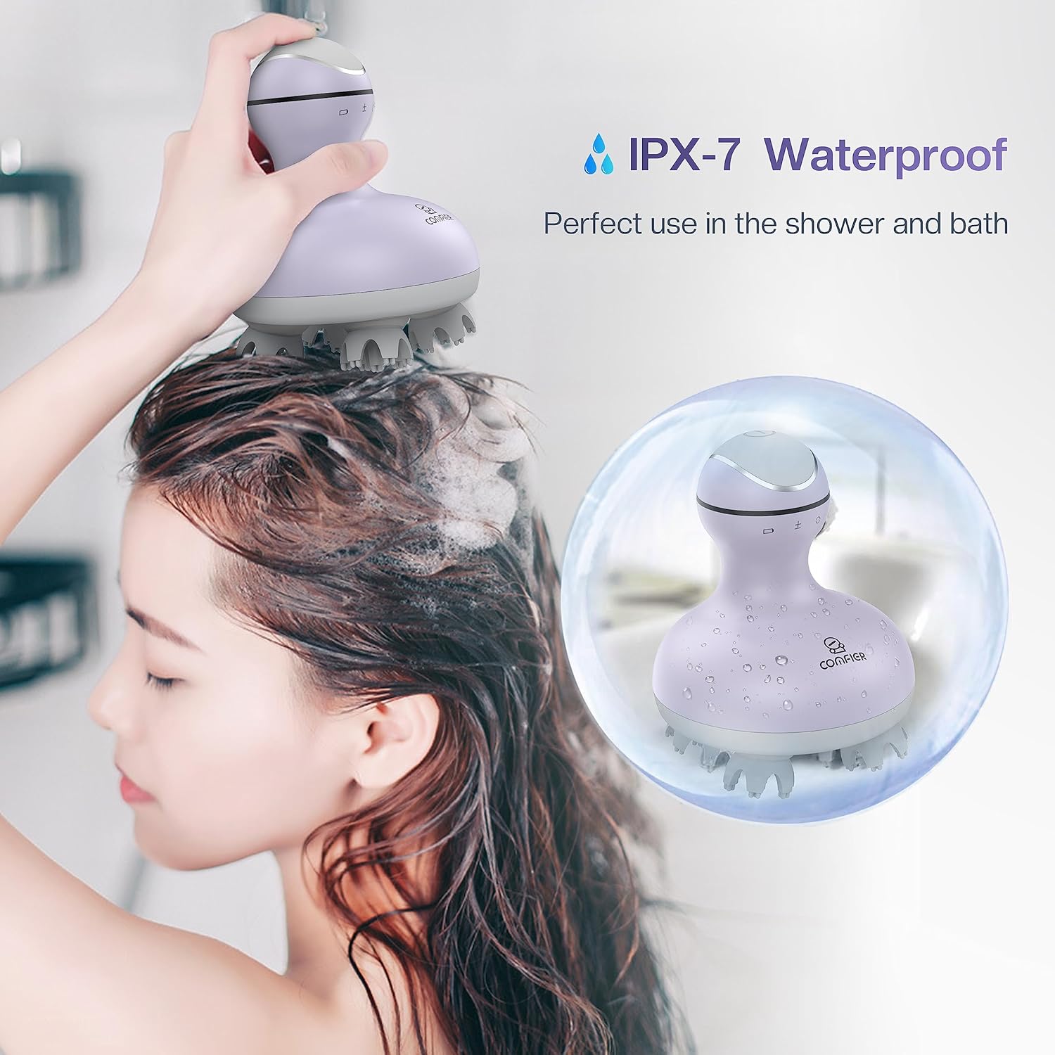 COMFIER CF-4902P WIRELESS Electric Scalp Massager Manufacturer code 66676