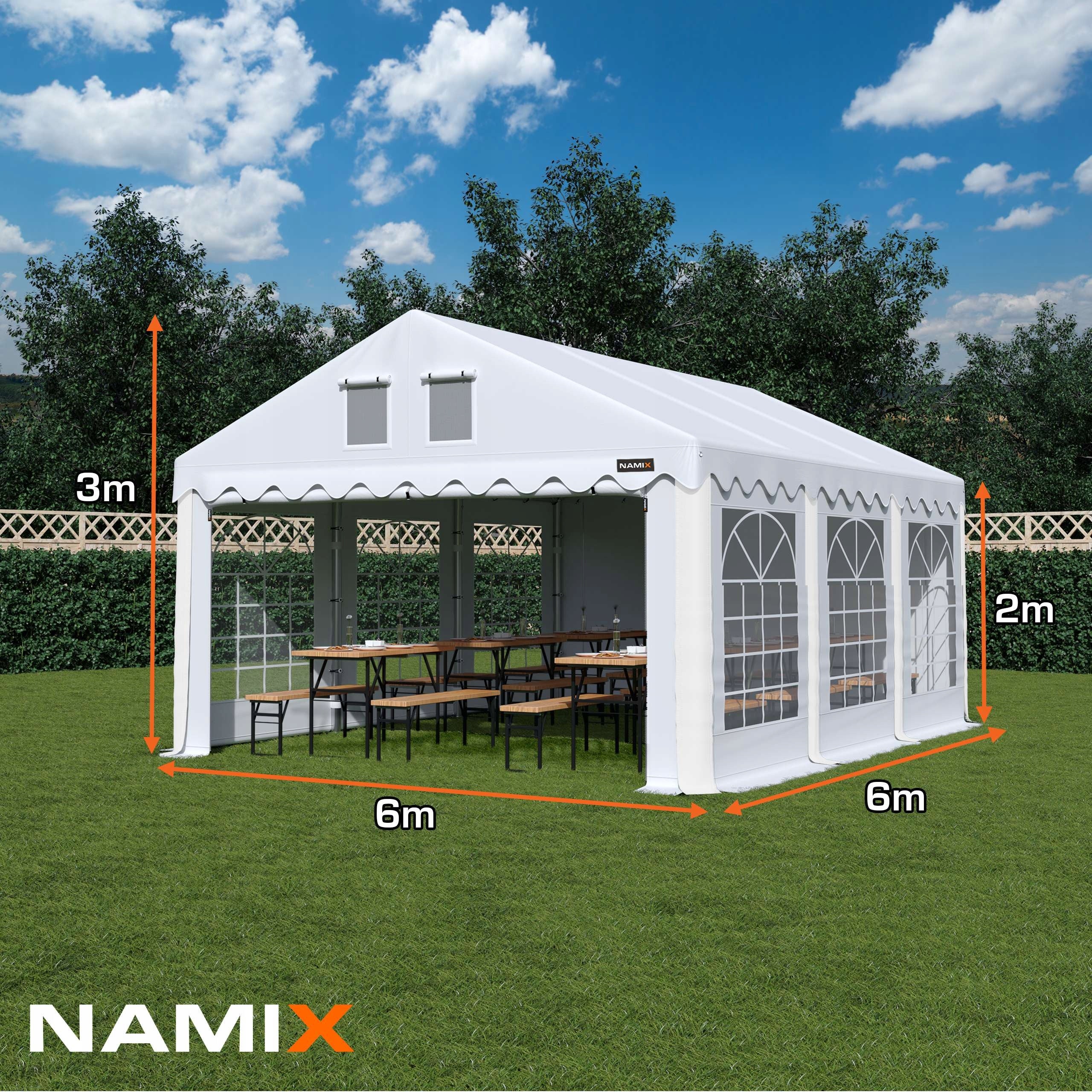 COMFORT Tent 6x6 Garden Party VARIOUS COLORS Manufacturer NAMIX