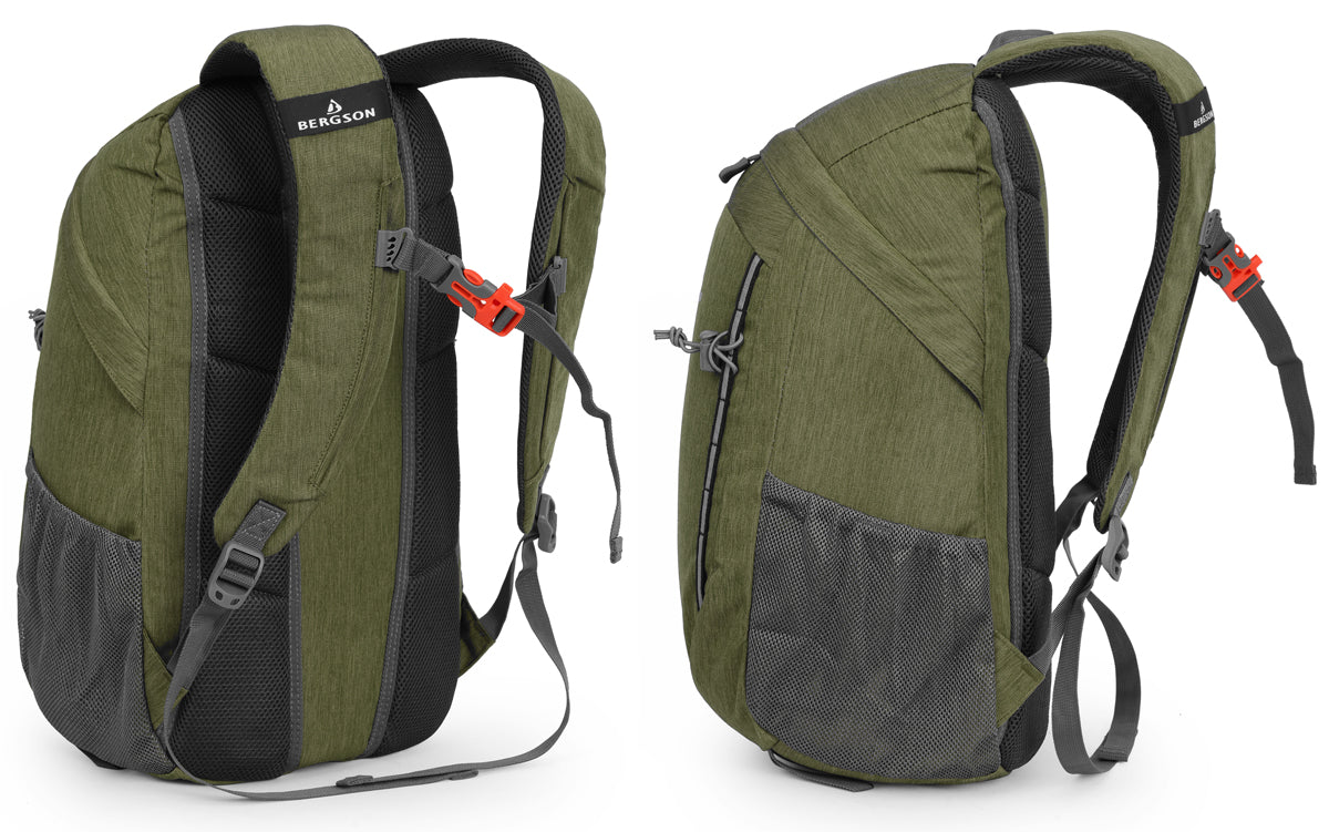 COMFORTABLE BACKPACK BERGSON VESTFOLD 25L | LIGHT VENTILATED | GREEN Brand Bergson