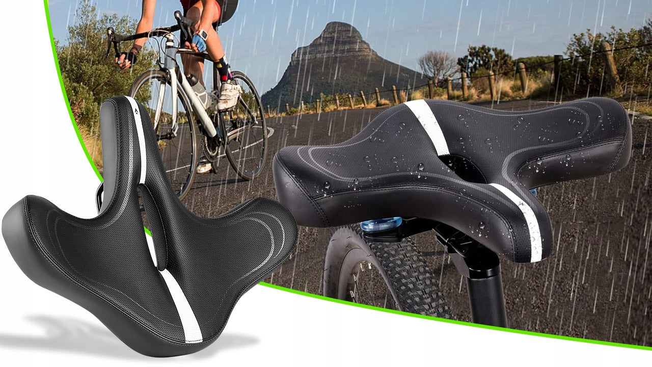 COMFORTABLE BICYCLE SADDLE LARGE WIDE SOFT SADDLE FOR MTB CITY BIKE Kind trekking, touring bike saddle