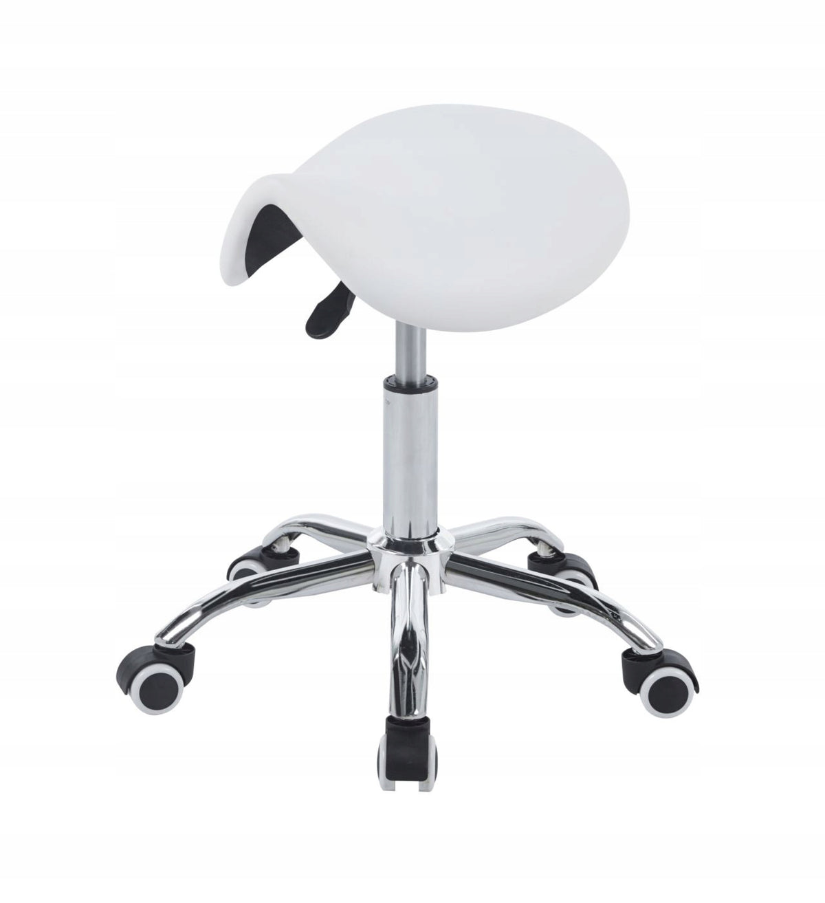 COMFORTABLE COSMETIC STOOL ON WHEELS FUNCTIONAL CLARA TB2-FX WHITE