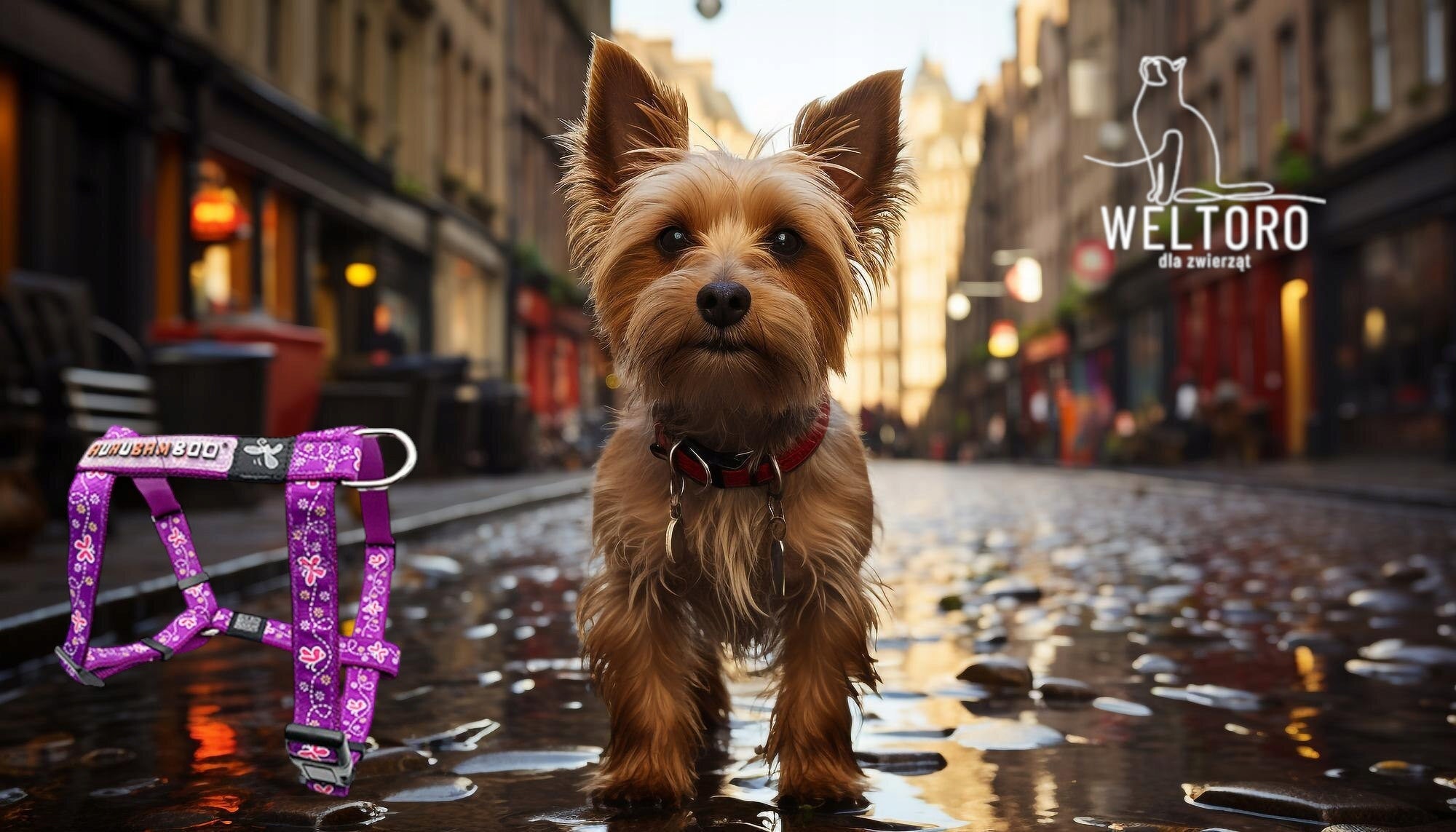 COMFORTABLE PRESSURE-FREE PURPLE DOG GUARD BRACES ADJUSTABLE SIZE S Color purple