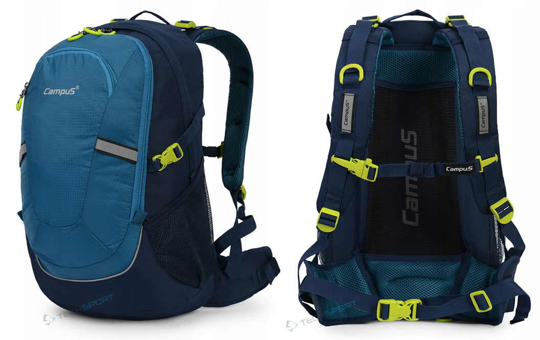 COMFORTABLE ROOMY SCHOOL BACKPACK CAMPUS HORTON | CAPACITY 30L | BLUE